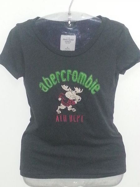 Camiseta t-shirt Abercrombie preto chumbo