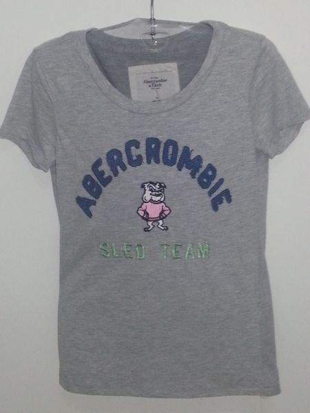Camiseta t-shirt Abercrombie cinza