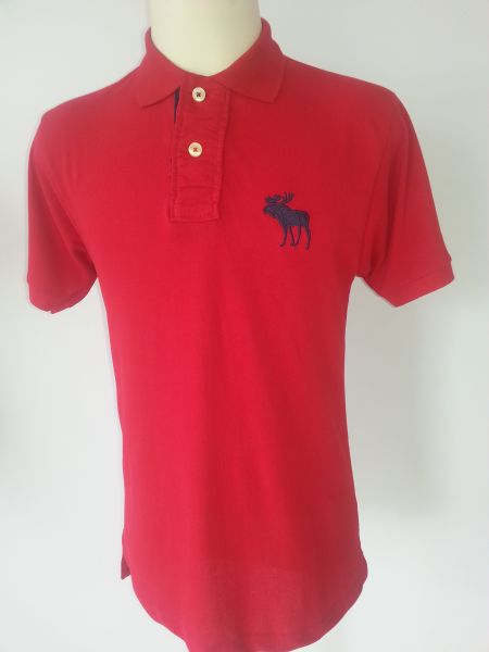 Camisa gola polo Abercrombie vermelha