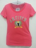 Camiseta t-shirt Abercrombie rosa carmim