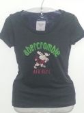 Camiseta t-shirt Abercrombie preto chumbo