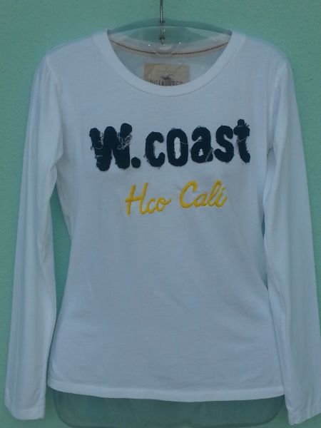 Camiseta manga longa branca