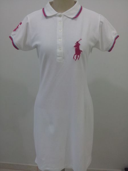 Vestido gola polo Ralph Lauren