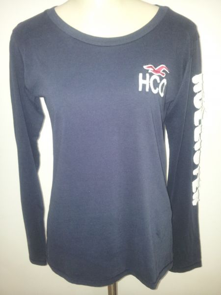 Camiseta manga longa HOLLISTER azul marinho