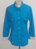 Camisa social turquesa escuro