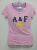 Camiseta t-shirt Abercrombie rosa bebê