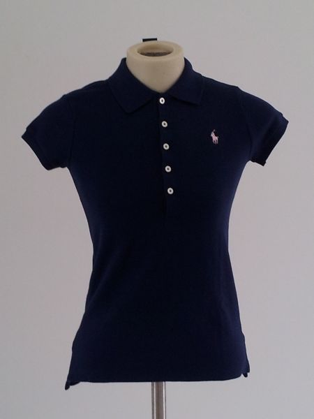 Camisa gola polo Ralph Lauren azul marinho