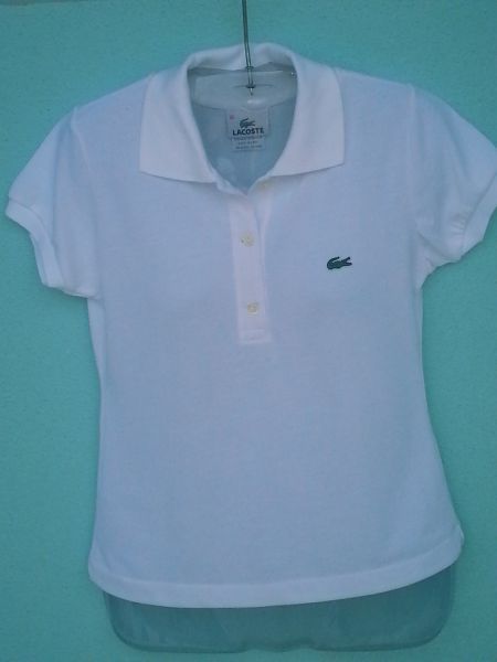 Camiseta Gola Polo Lacoste branca