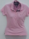 Camisa gola polo Tommy Hilfiger rosa bebê