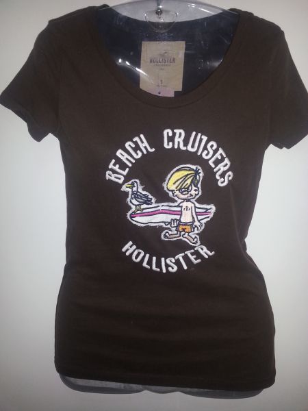 Camiseta t-shirt Hollister Marrom